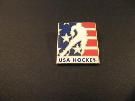 USA hockey ( ijshockey) met Amerikaanse vlag